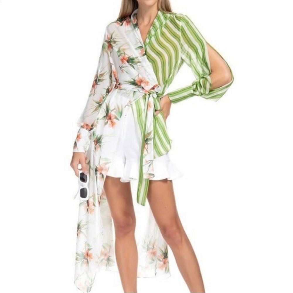 Anthropologie’s PatBo High-Low Tunic Mixed Print Blouse, Size XL New w/Tag - Picture 4 of 17